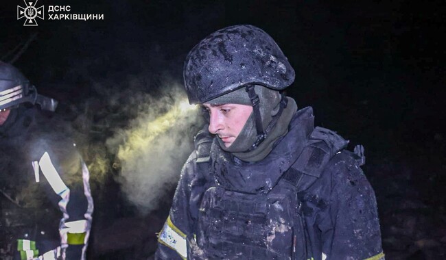 Удар по Богодухову 11 лютого. Фото: t.me/dsns_telegram