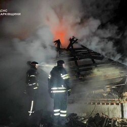 Удар по Богодухову 11 лютого. Фото: t.me/dsns_telegram