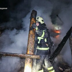 Удар по Богодухову 11 лютого. Фото: t.me/dsns_telegram